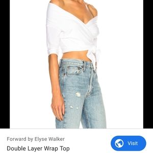 T by Alexander Wang Double Layer Wrap Top